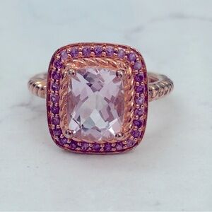 🩷🤍Morganite Rose Gold Ring Size 8🤍🩷